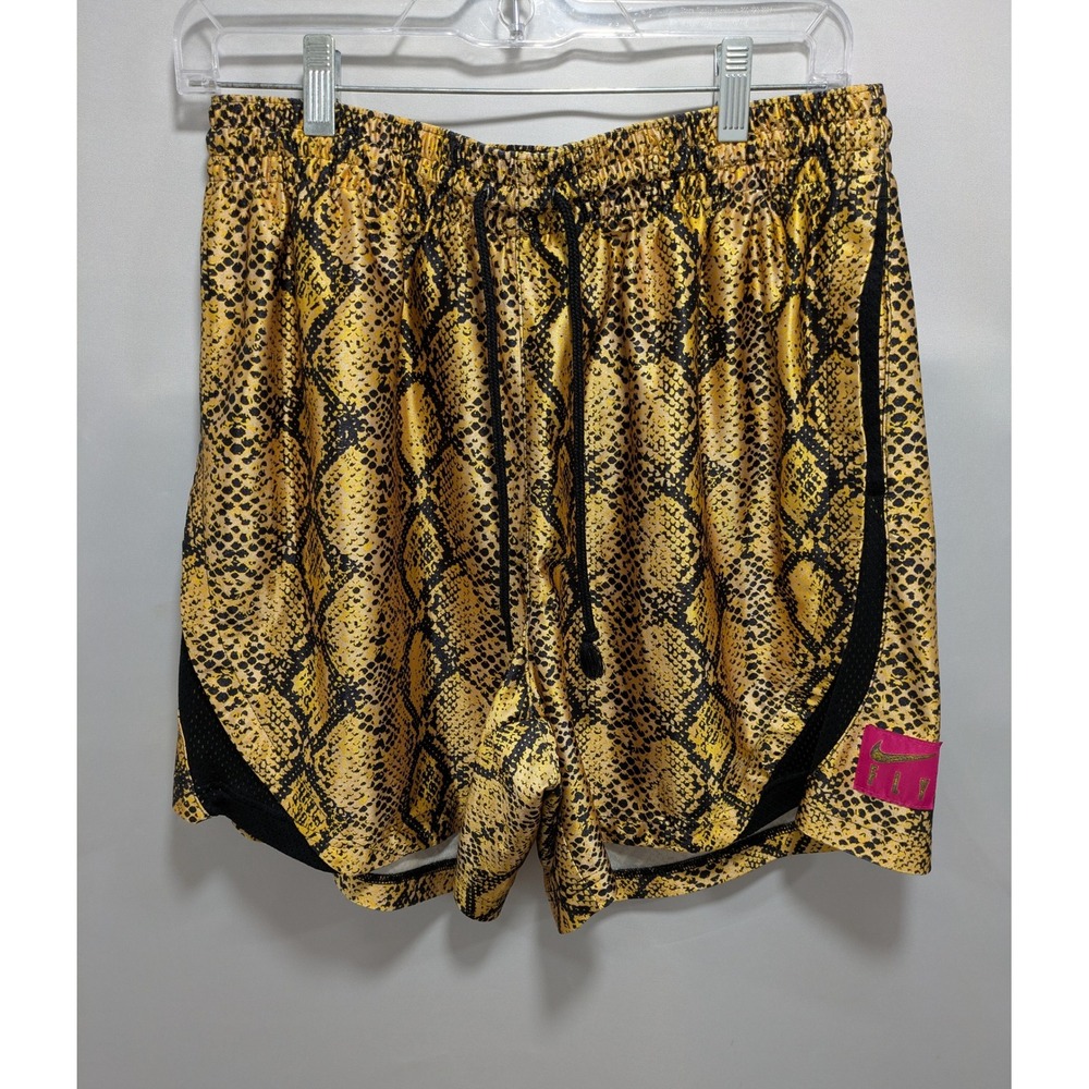 Womens Nike Dri-Fit Fly Loose Fit Reptile Print Basketball Shorts DH7348 Size L